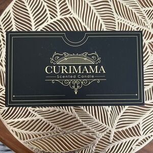Curimama Black and Gold Scented Candle with Butterflies